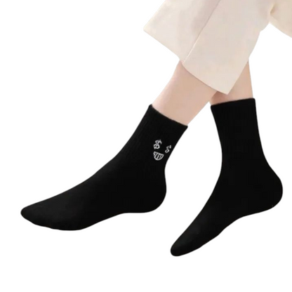 5-Pair Cartoon Expression Socks